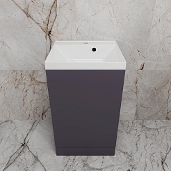 Style Line Тумба под раковину Моно 50 графит нубук – фотография-4